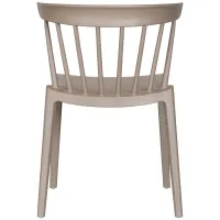 Bliss tuinstoel met spijlen kunststof taupe WOOOD